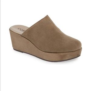 CODANI Suede Leather Wedge Clogs